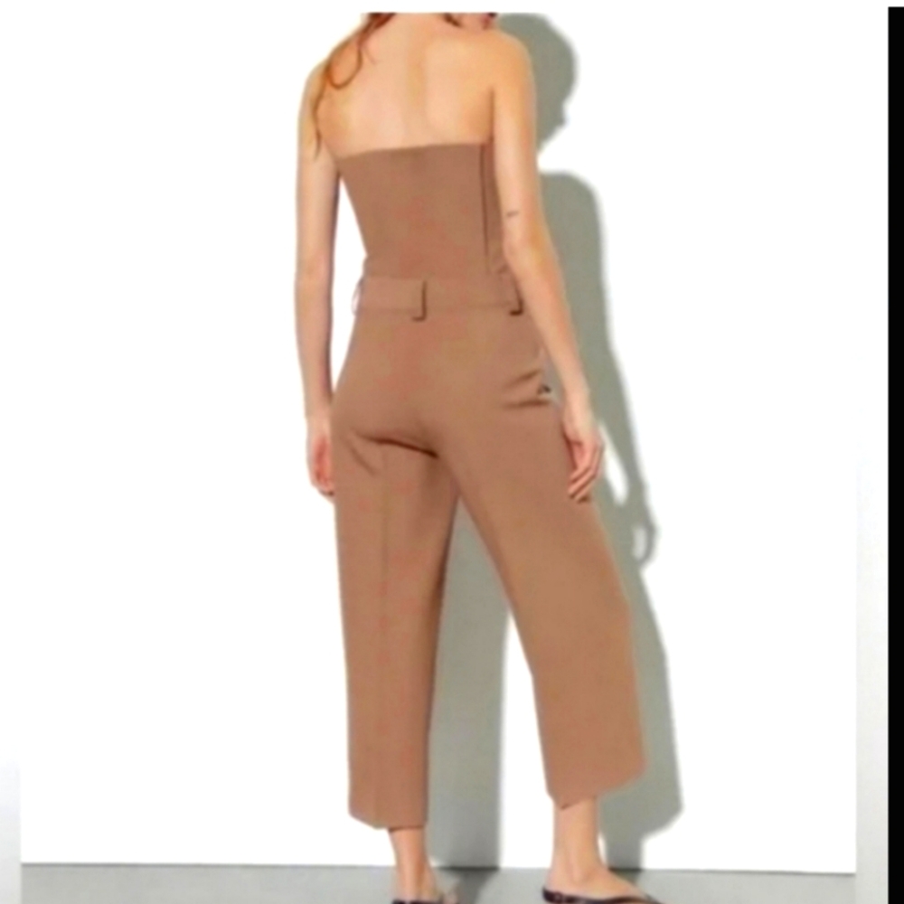 NEW ZARA FRANCOISE CULOTTE Wide Leg Trousers In CAMEL size XXL